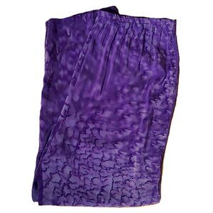 Vintage 100% silk batik light flowy high waist pants trousers